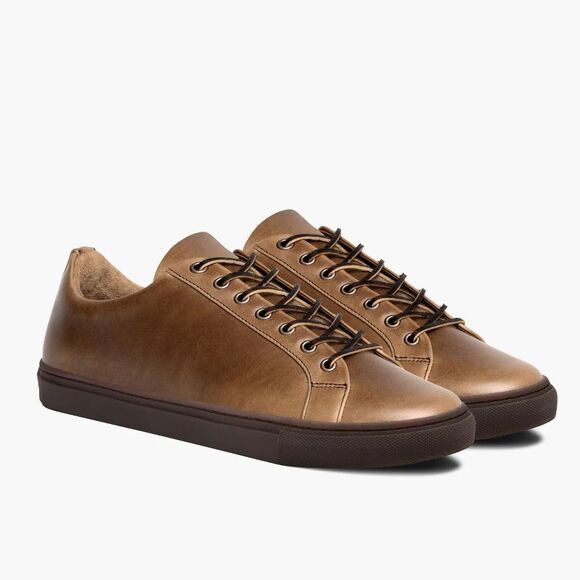 Thursday Boot Co. Men’s Premier Low Top Heritage Natural Leather Lace Up Sneaker - Picture 4 of 13